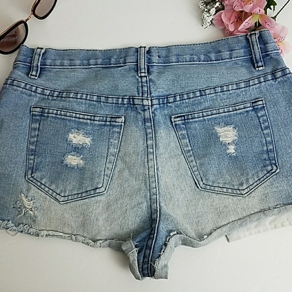forever 21 denim medium wash distress [AA20 - Picture 4 of 4
